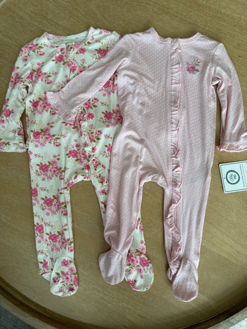 Little Me 2 Pack Footies, 6-9 m, NWT